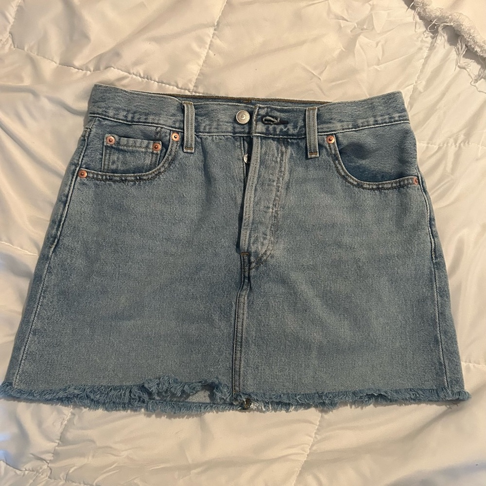 ICON Blue A-Line Mini Skirt Casual